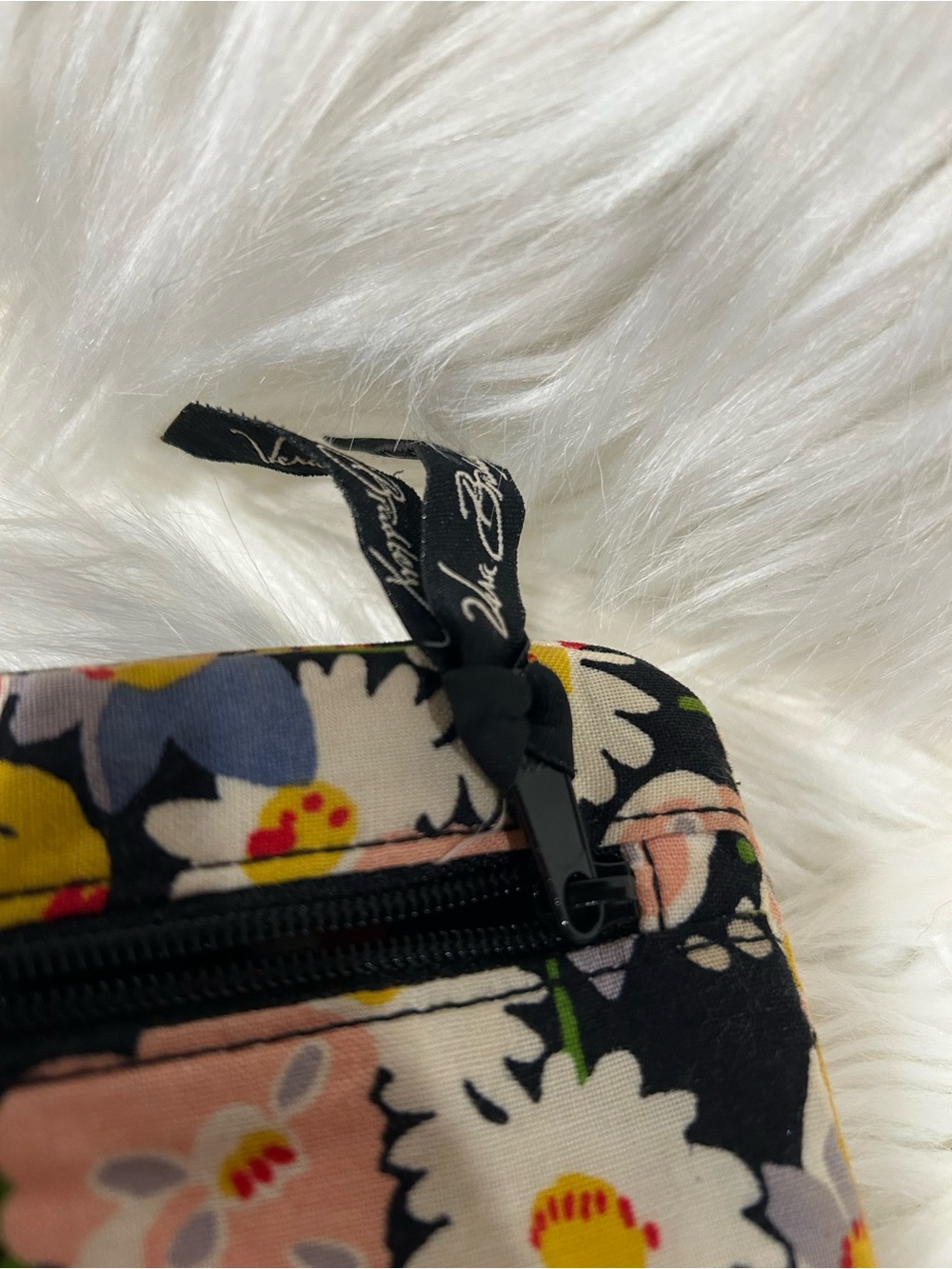 Vera Bradley Floral Quilted Cotton Wallet - Black Multi - Picture 5 of 6